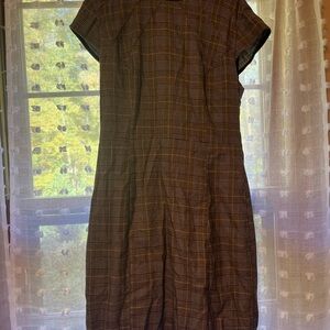 Plaid Brown Women's Dress